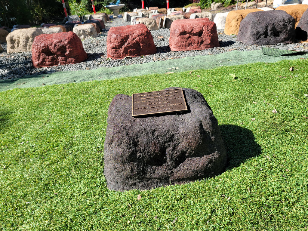 Memorial Rock Urn 1861  Medium Charcoal / Black