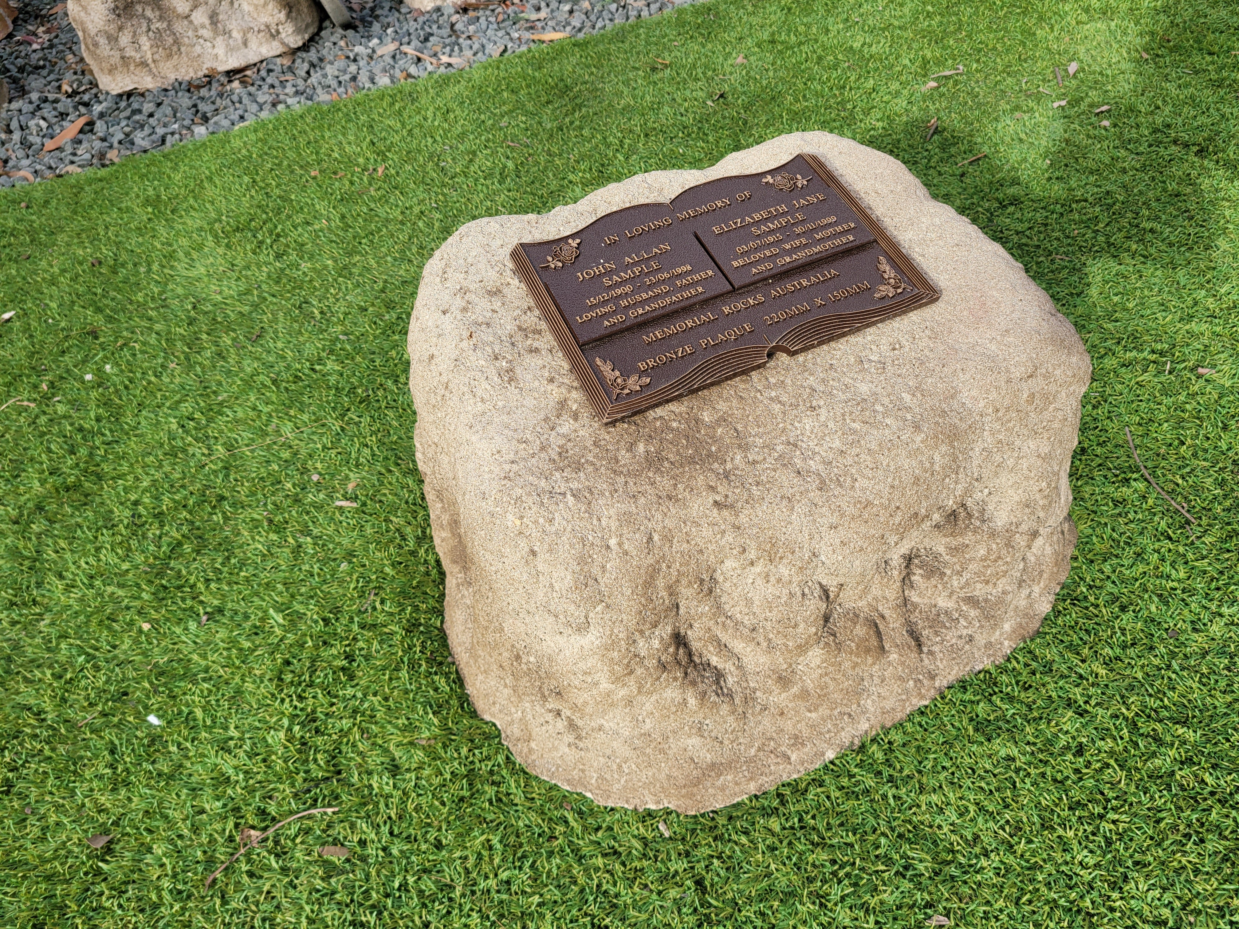 Memorial Rock Urn 1903 Large Double Natural Riversand