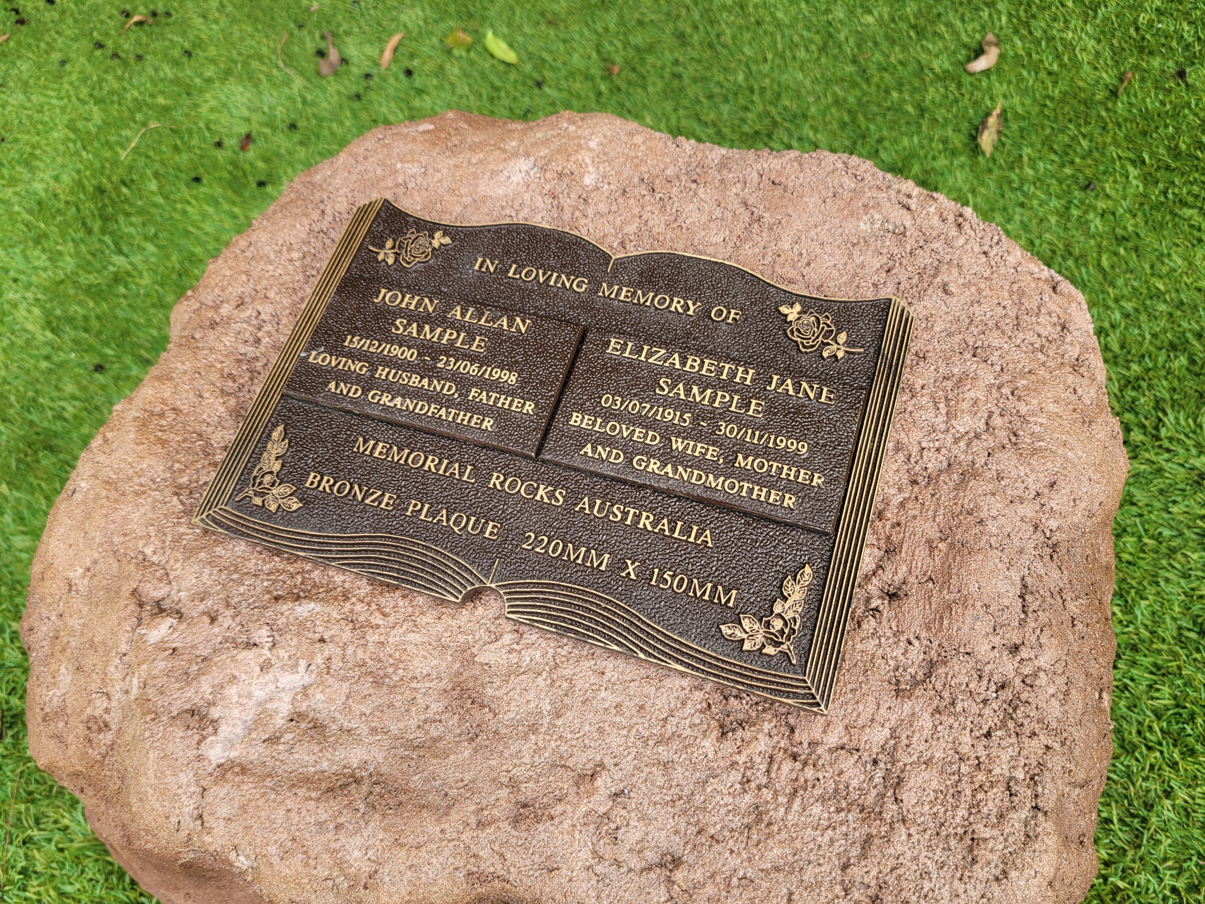 Memorial Rock Urn 2044 Large Double Brown