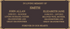 Quality Bronze Plaque for two names 360mm x 150mm